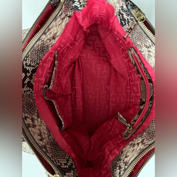 Elaine Turner ‘Ruth’ Leather Python Snakeskin Satchel Bag Purse Tote Handbag ~ - Picture 16 of 16